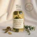 Mullein, Thyme & Eucalyptus Body Oil with Moss Agate