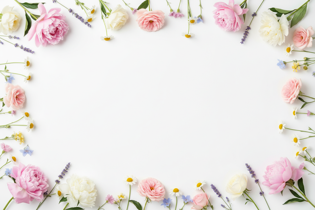 Wide Floral Banner Background